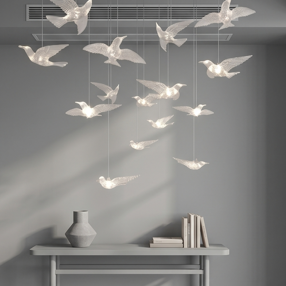 10-Piece Elegant Acrylic Hummingbird Hanging Decor Set – Decorative Ceiling & Window Ornaments for Events & Home