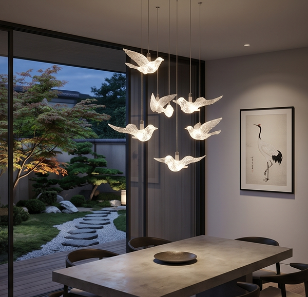 10-Piece Elegant Acrylic Hummingbird Hanging Decor Set – Decorative Ceiling & Window Ornaments for Events & Home