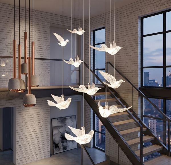 10-Piece Elegant Acrylic Hummingbird Hanging Decor Set – Decorative Ceiling & Window Ornaments for Events & Home