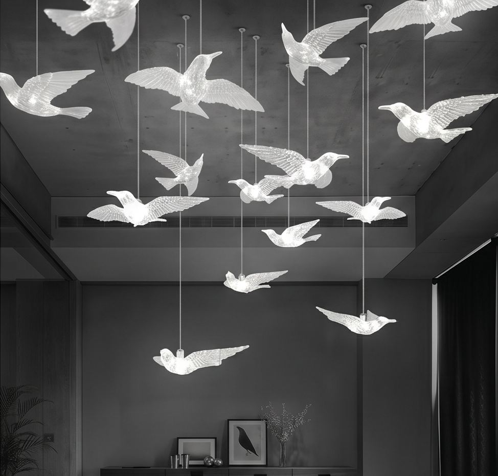 10-Piece Elegant Acrylic Hummingbird Hanging Decor Set – Decorative Ceiling & Window Ornaments for Events & Home